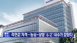 라면,농심,삼양식품,시장,내수,기업,가격,정부