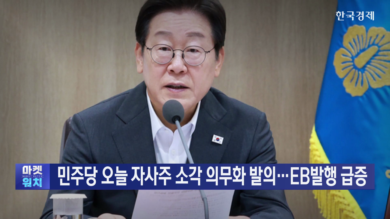 민주당 오늘 자사주 소각 의무화 발의…EB발행 급증 [마켓딥다이브]
