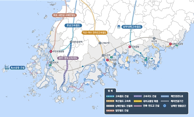 산업 및 관광거점 연계 인프라 구축 구상도.