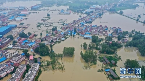 안후이성의 홍수 피해 (사진=신화통신 캡처)