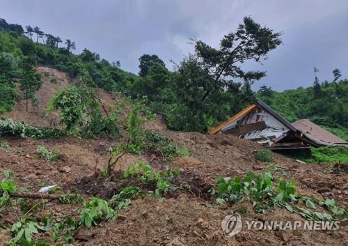 전북 장수 산사태 현장 (사진=연합뉴스)