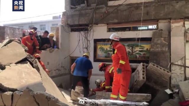 산시성 린펀 식당 붕괴사고 현장 (사진=CCTV 캡처)