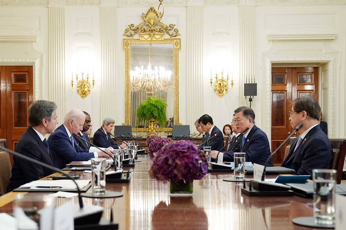 문 대통령과 바이든 대통령이 현지시간 21일 미국 백악관에서 정상회담을 했다. (청와대 제공)