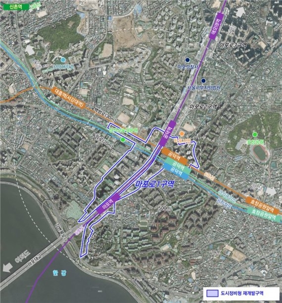 마포로1구역 정비계획 위치도