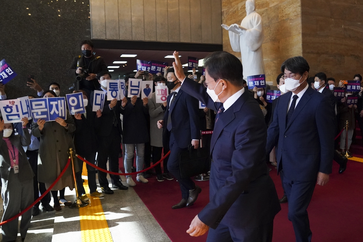 문 대통령은 25일 오전 국회를 찾아 2022년도 예산안 시정연설을 했다. (청와대 제공)