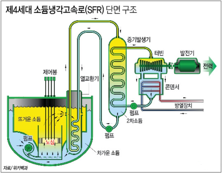 4세대 소듐냉각고속로(SFR) 구조도