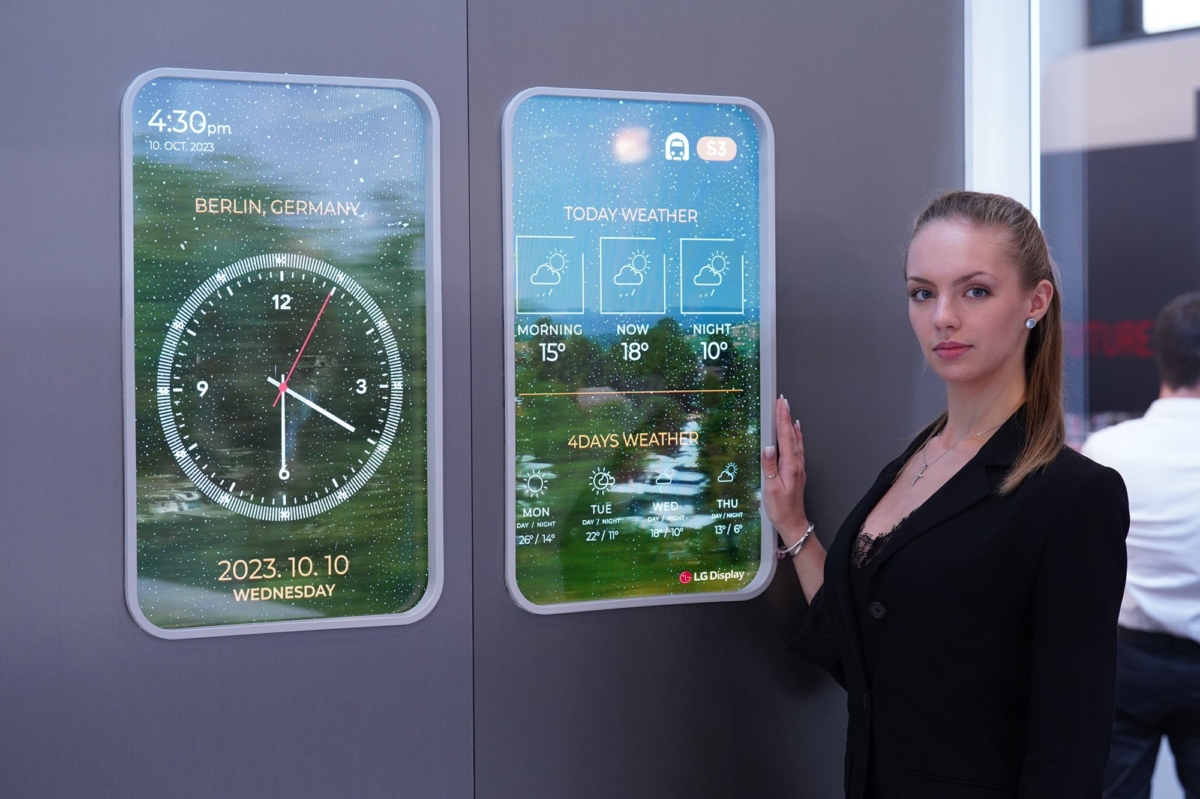 LG디스플레이, 철도용 투명 OLED 열차 창문 솔루션