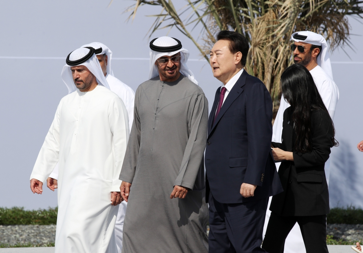 (지난 1월 UAE 바카라 원전 방문 당시 윤석열 대통령과 무함마드 빈 자이드 알 나하얀 아랍에미리트 대통령)