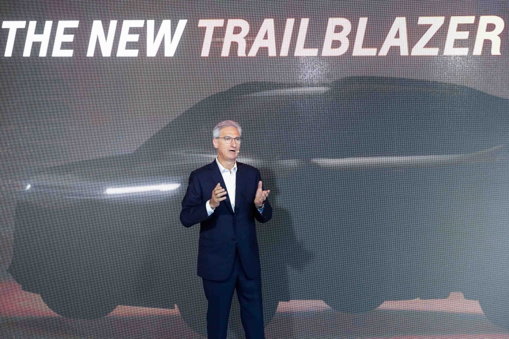 'THE NEW TRAILBLAZER' 미디어 쇼케이스에서 스피치 중인 로베르토 렘펠(Roberto Rempel) GM 한국사업장 사장 겸 CEO(쉐보레 제공)