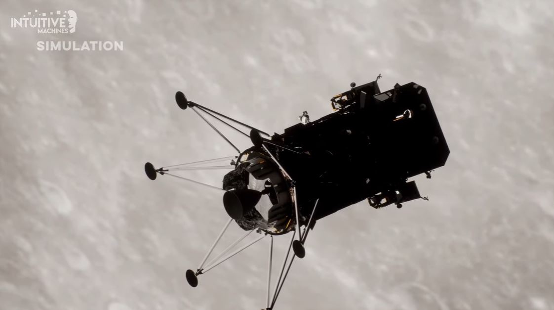 (인튜이티브 머신즈의 오디세우스 달 탐사선 착륙 시뮬레이션 중 한 장면)