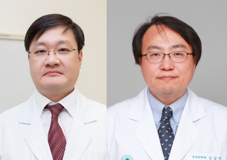 왼쪽부터 서울아산병원 김강모, 김남국 교수.