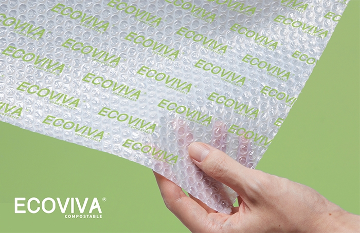 동성케미컬의 컴포스터블 포장재 브랜드 에코비바(ECOVIVA®) 에어캡. 동성케미컬 제공