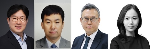 (왼쪽부터) 이태훈 기아 부사장, 김승준 기아 전무, 이정엽 현대로템 부사장, 류수진 현대카드 전무