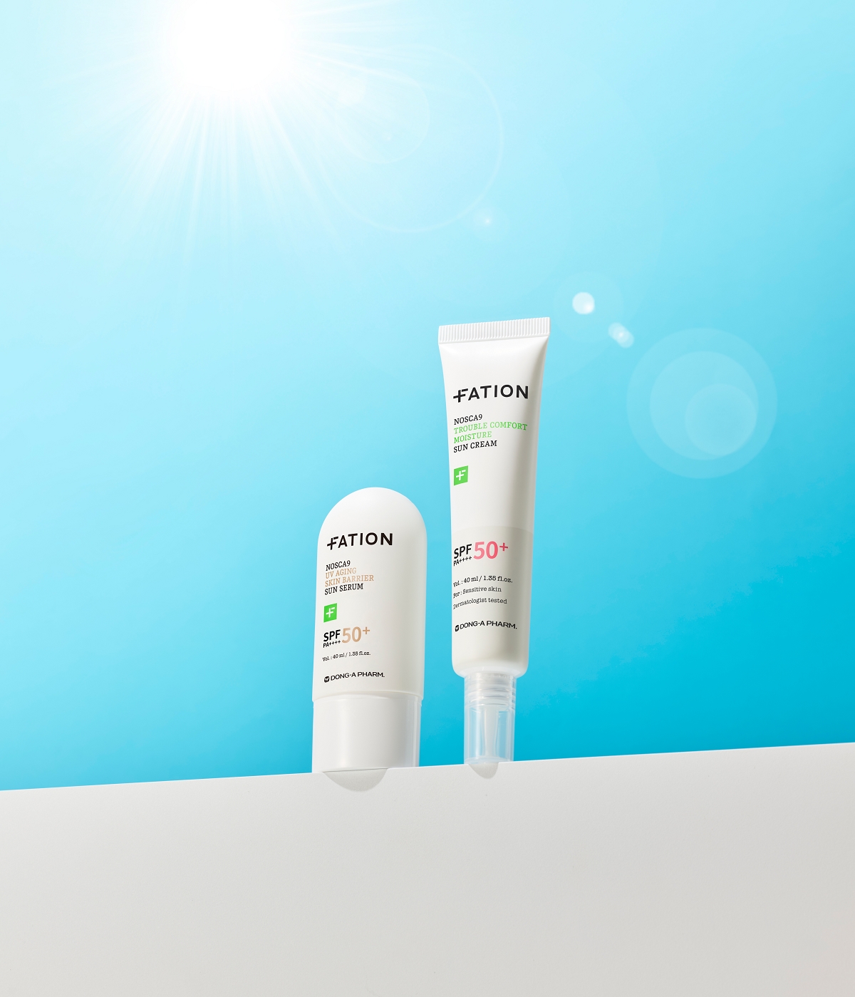 동아제약 파티온 '노스카나인 선케어 2종'. (사진=동아제약)