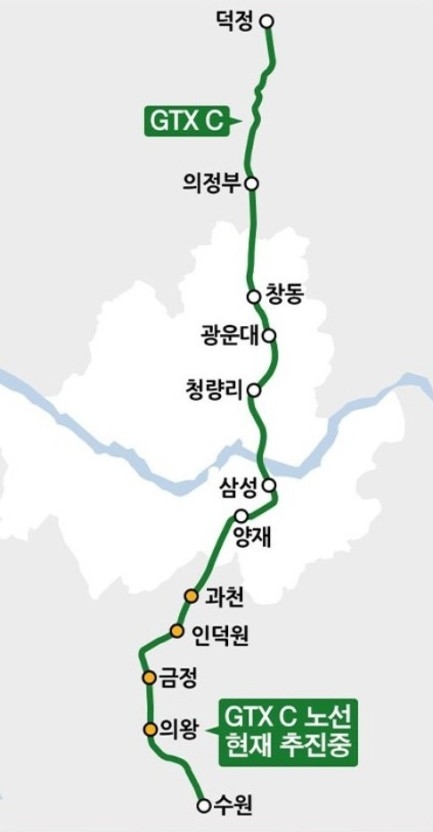 GTX-C 노선도. 국토교통부 제공 