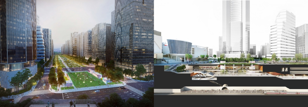  HDC현대산업개발은 지하철 1호선, 4호선, 신분당선, GTX-B를 연결하고, 용산역 전면공원의 지하를 복합개발하는 대형 프로젝트인 용산역전면 공원 지하공간개발 사업을 진행 중이다.