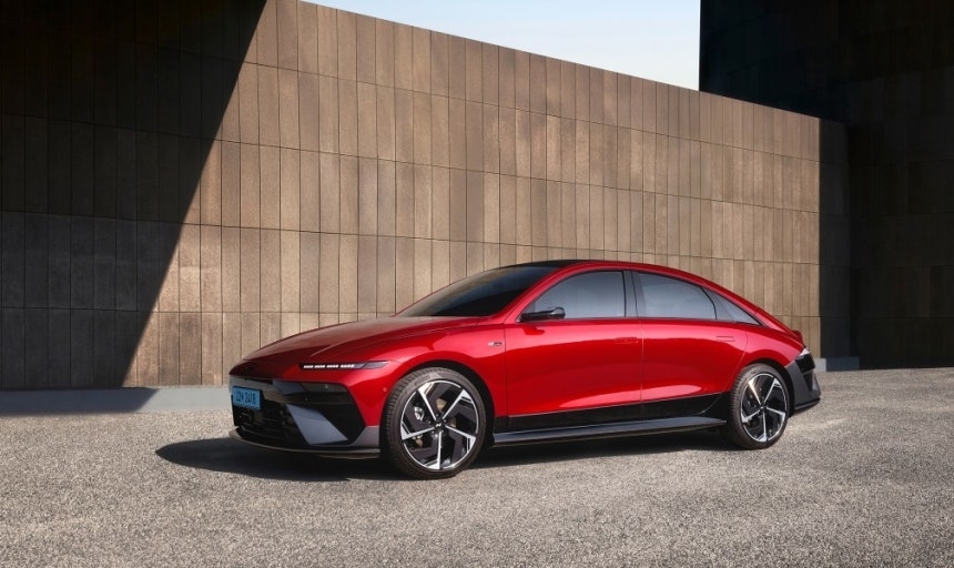 현대자동차의 아이오닉 6 N 라인 외관 (현대자동차 제공)