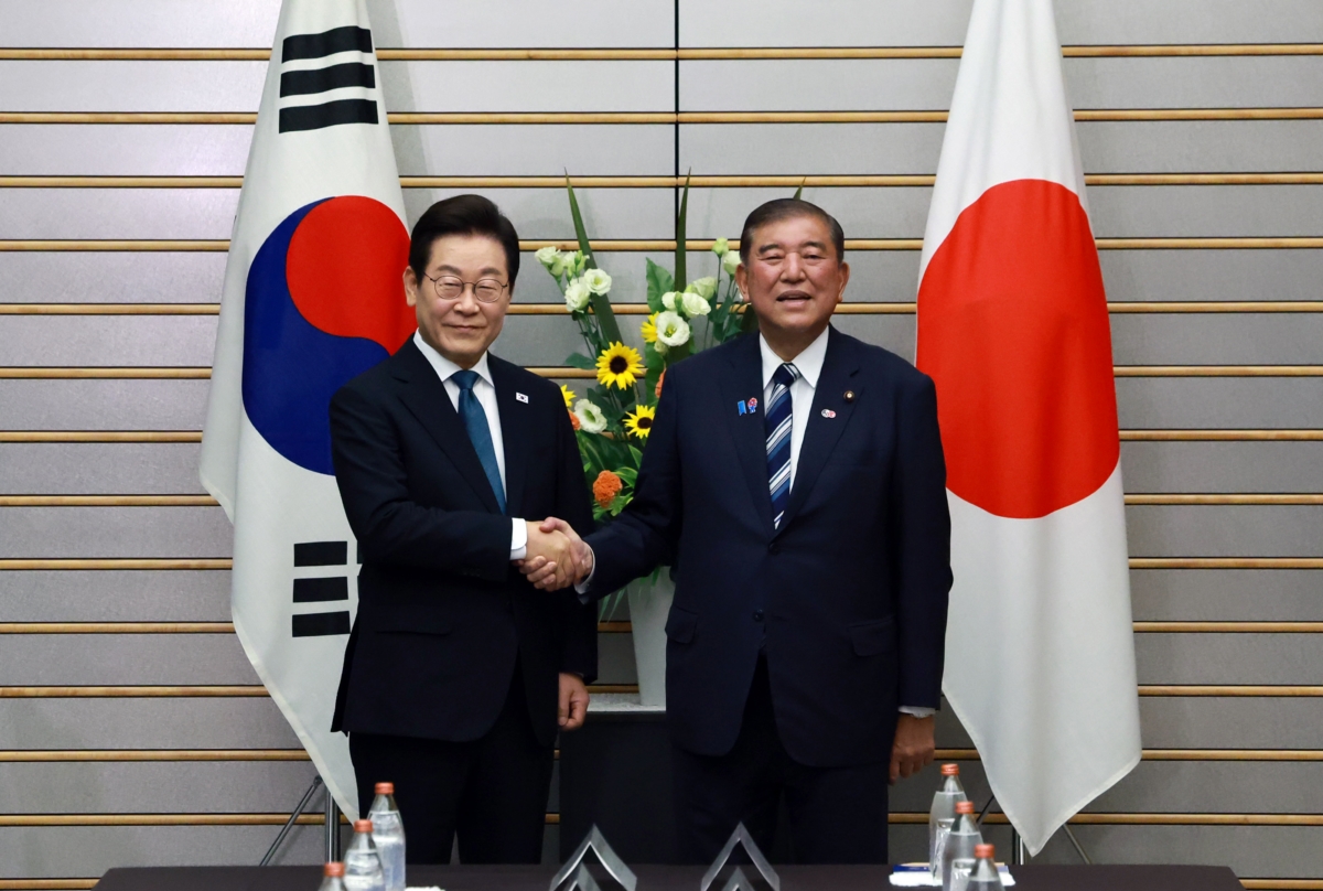 사진. 이재명 대통령, 이시바 일본 총리와 한일 확대정상회담 (출처=연합뉴스)