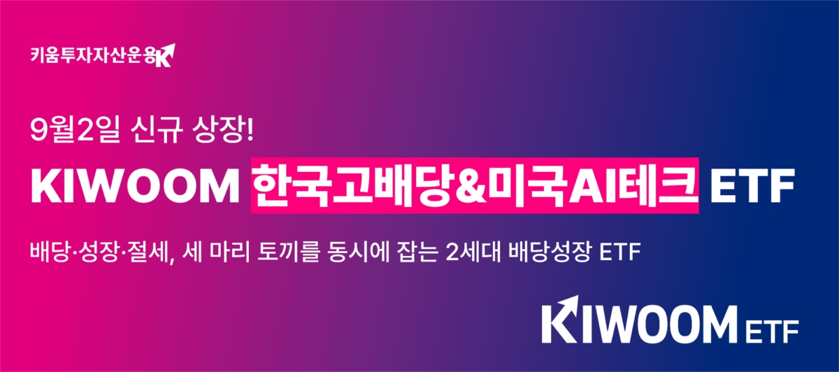 키움운용, 국내 고배당&미국AI테크 결합 ETF 출시